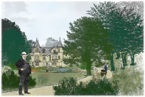 reconstitution historique du docteur Albert dans sa villa les Camélias à Saint-Sulpice par MJCO