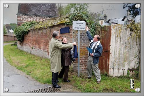 inauguration de l'impasse du docteur Albert Marçais le 8 mai 2021 à Saint-Sulpice - la plaque