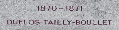 liste des morts pour la France partie centrale du monuments aux morts de Saint-Sulpice (Oise)